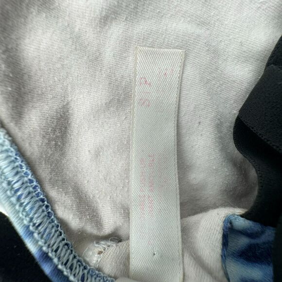 VICTORIA'S SECRET PINK | Small Blue Tie Dye Sports Bra Athletic Top Strappy Back - Picture 4 of 9